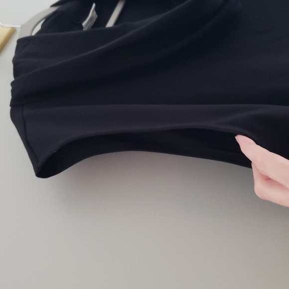 Bryn Walker Women Lavinia Tunic Top Medium Black Cowl Neck Lagenlook Minimalist - Picture 5 of 15